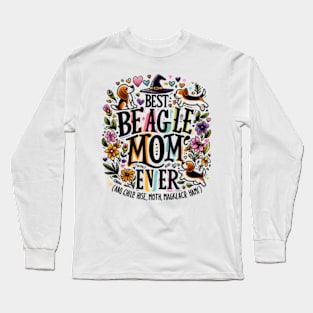 Best Beagle Mom Ever Distressed  funny Long Sleeve T-Shirt